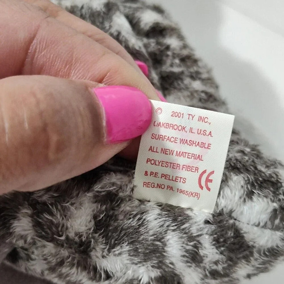 Ty Beanie Babies Smart the Owl Gray Plush Toy with Hang Tag Class of 2001 - Picture 7 of 8